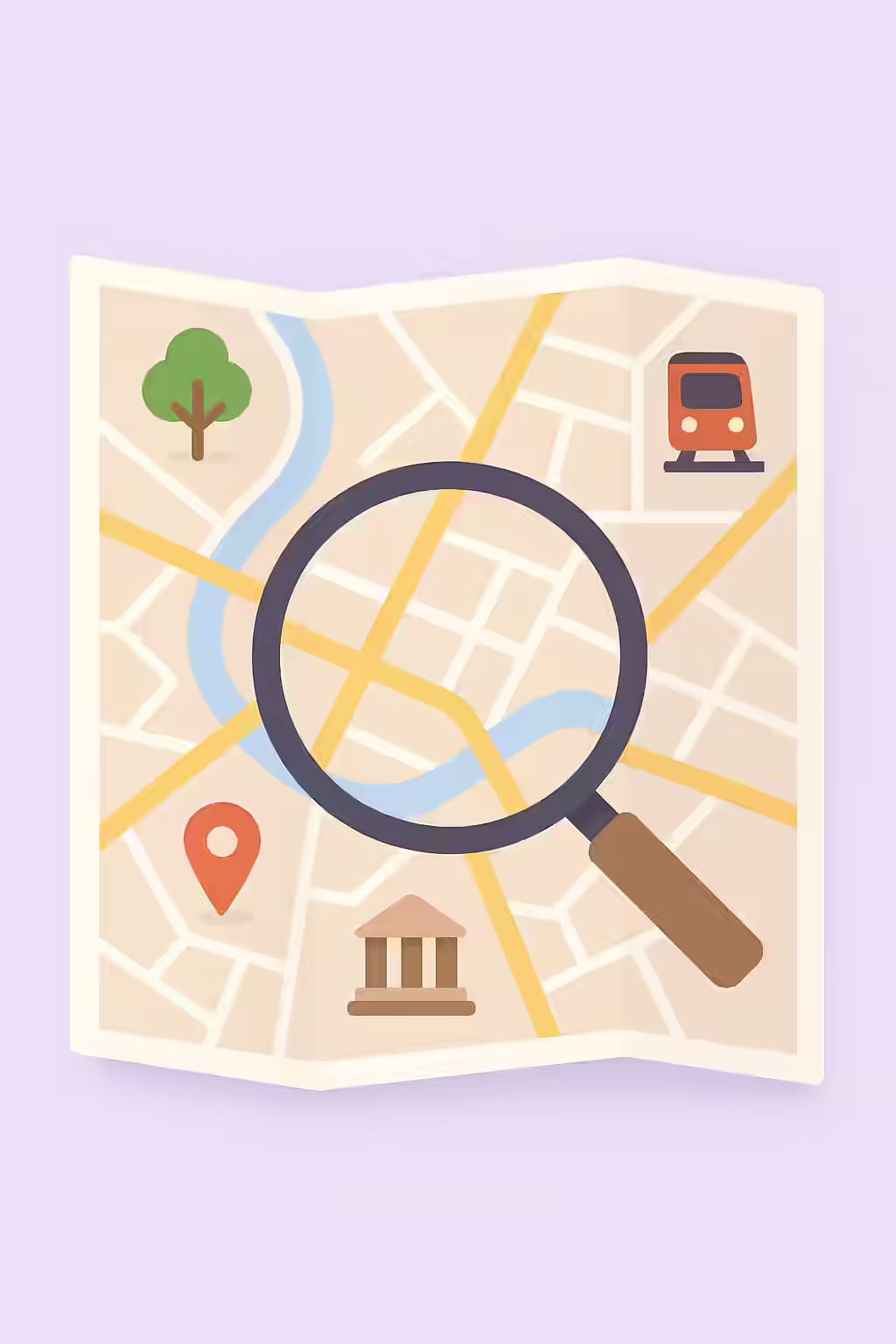 The Lay of the Land: A Guide to Landmarks 1 An illustration of a map with clear and logical landmarks, symbolizing the importance of landmarks.