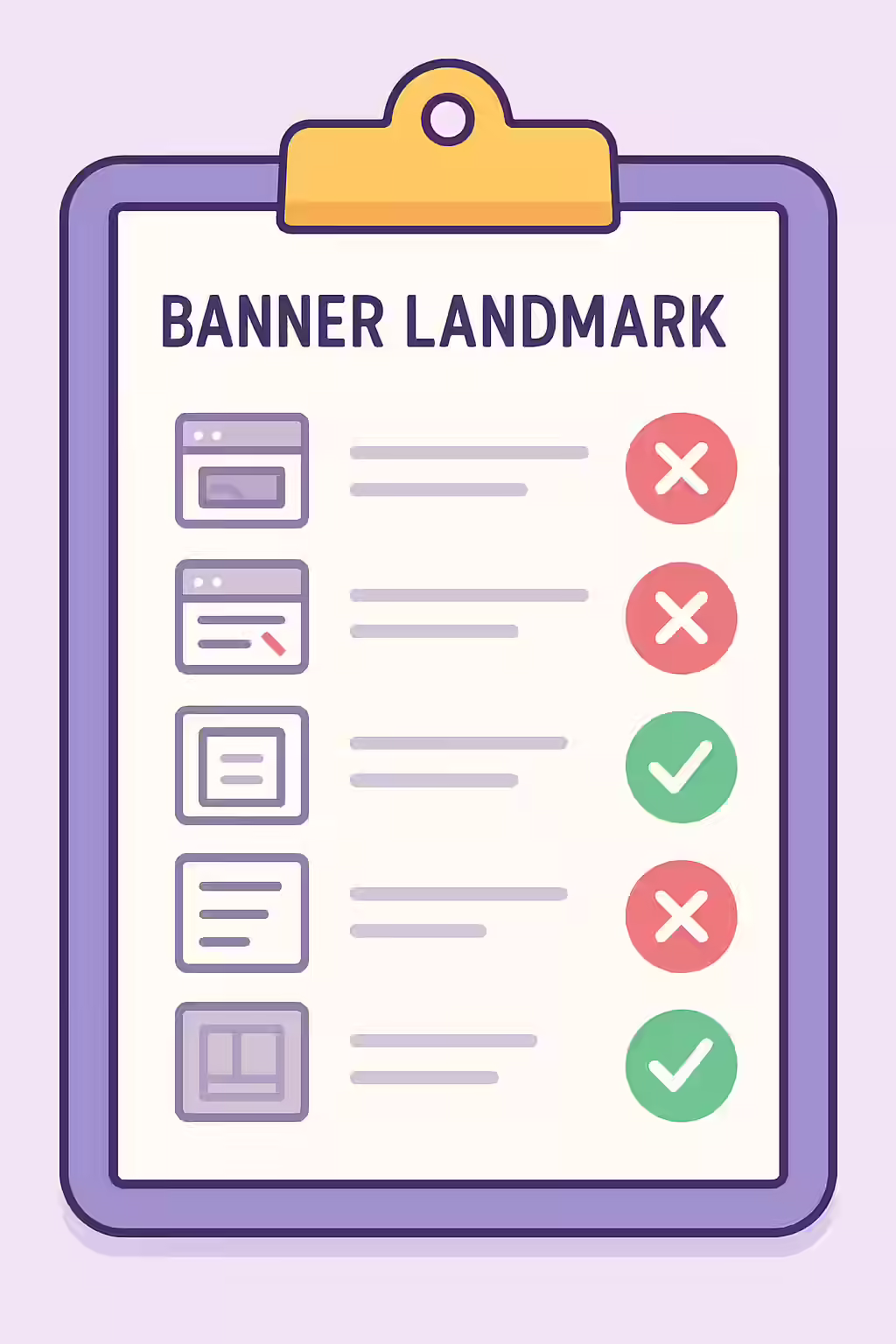 The Top Dog: A Guide to the Banner Landmark 2 An illustration of a checklist, symbolizing the importance of making sure your banner landmark is not in another landmark.