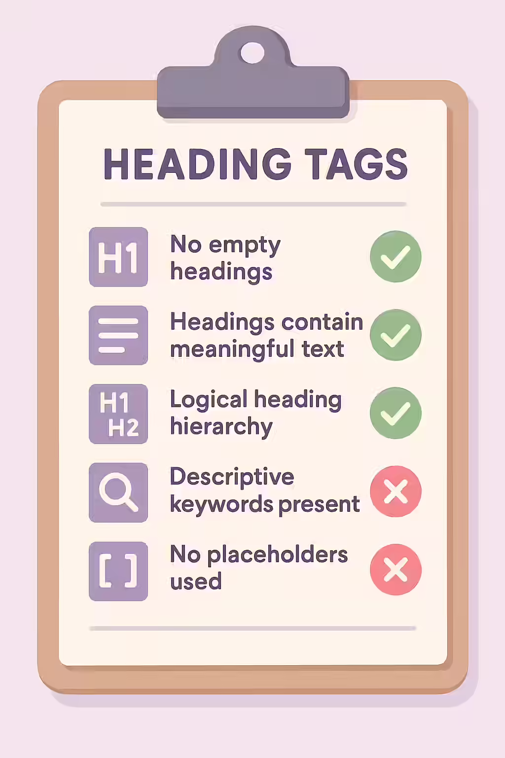 The Full Story: A Guide to Non-Empty Headings 2 An illustration of a checklist, symbolizing the importance of making sure your headings are not empty.