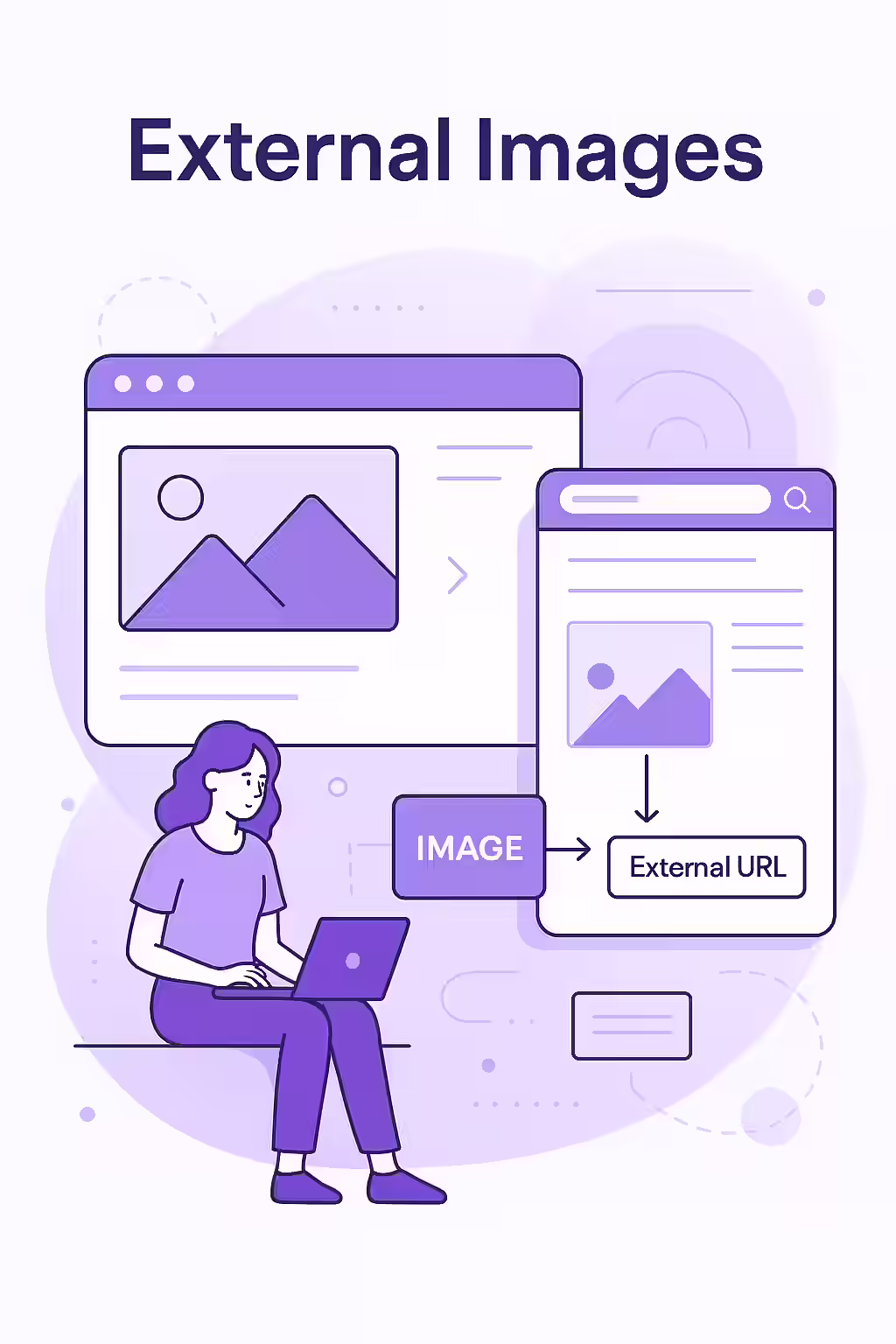 Protecting Your Pixels: A Guide to External Images and Hotlinking 1 An illustration of a website 'stealing' an image from another website, symbolizing the concept of hotlinking.