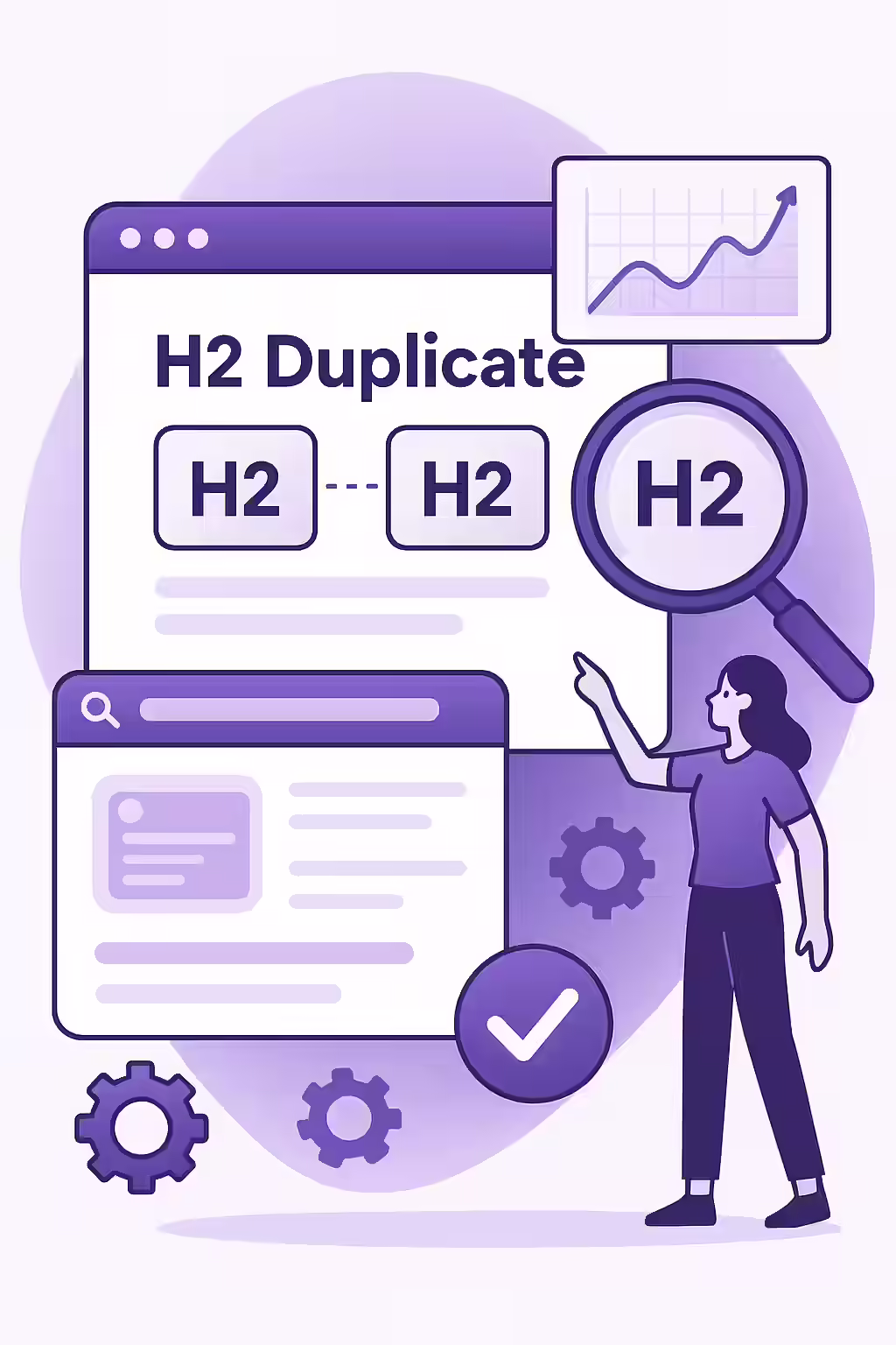 An illustration of two identical twins, symbolizing the problem of duplicate H2 tags.