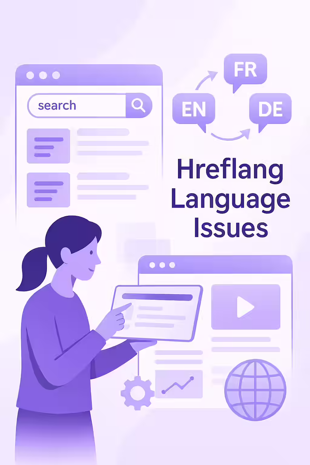 Speaking the Right Language: A Guide to Hreflang Codes 1 An illustration showing a user being directed to the correct language version of a page, thanks to accurate hreflang codes.