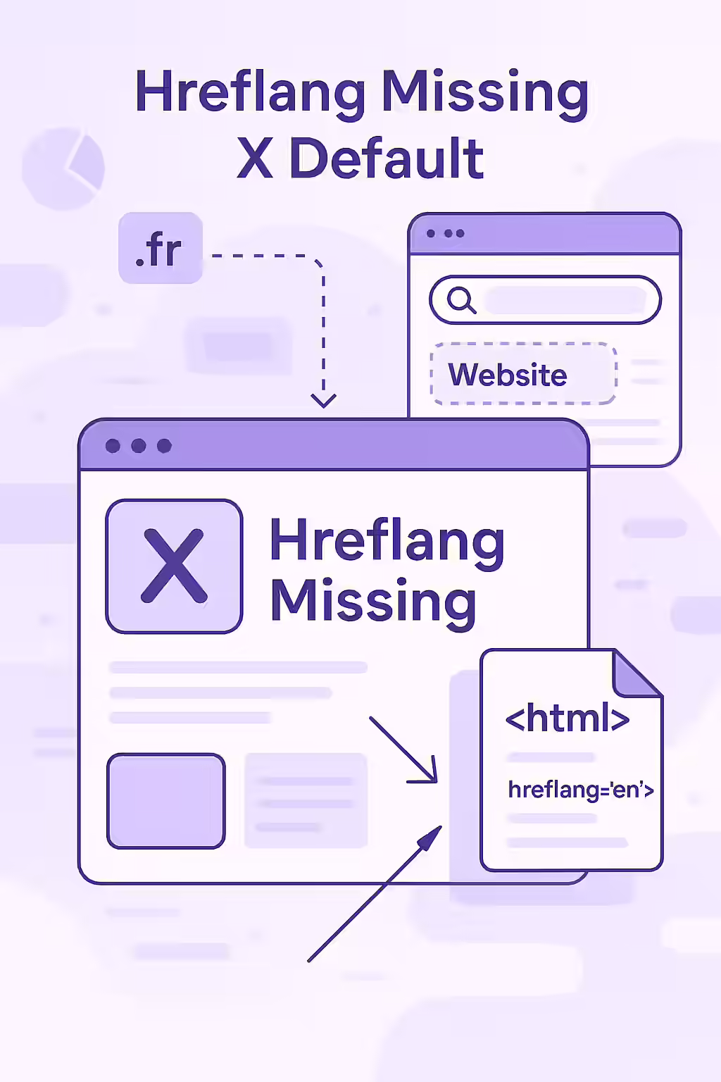 The Global Handshake: Why Your Hreflang Needs an 'x-default' 1 A world map with various language versions of a page, and a central 'x-default' page that acts as a hub for all other users.