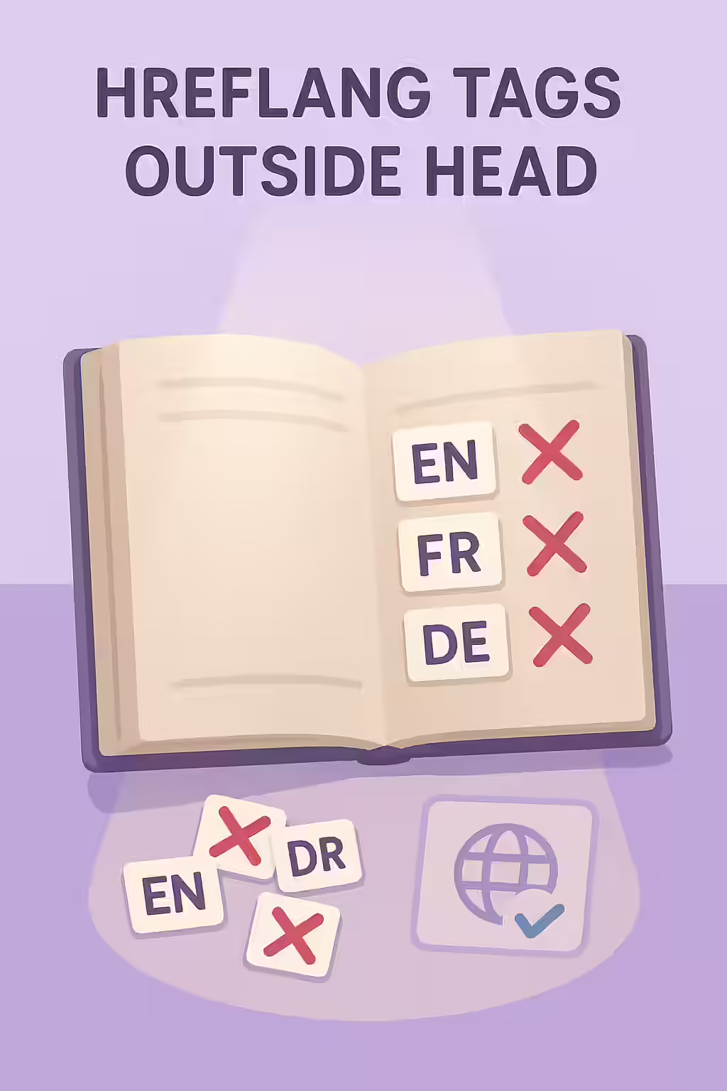 The Out-of-Place Signal: A Guide to Canonical Tags Outside the Head 1 An illustration showing a search engine bot correctly reading hreflang tags in the head section, but ignoring tags placed in the body.