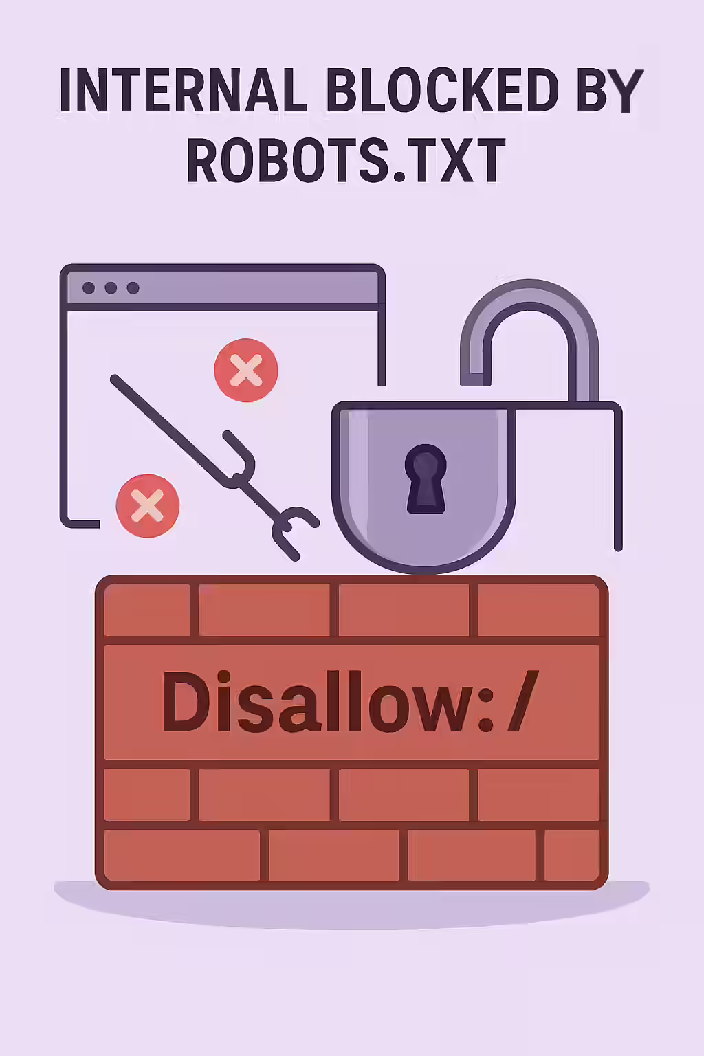 The Blocked Page: A Guide to Fixing Pages Blocked by Robots.txt 1 An illustration of a stop sign in front of a webpage, symbolizing a page blocked by robots.txt.