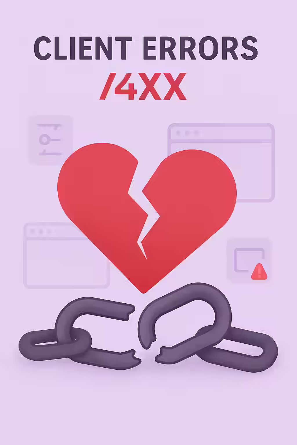 Decoding 4xx Client Errors: A Guide to Fixing Broken Pages 1 An illustration of a broken link, symbolizing the importance of fixing internal client errors (4XX).
