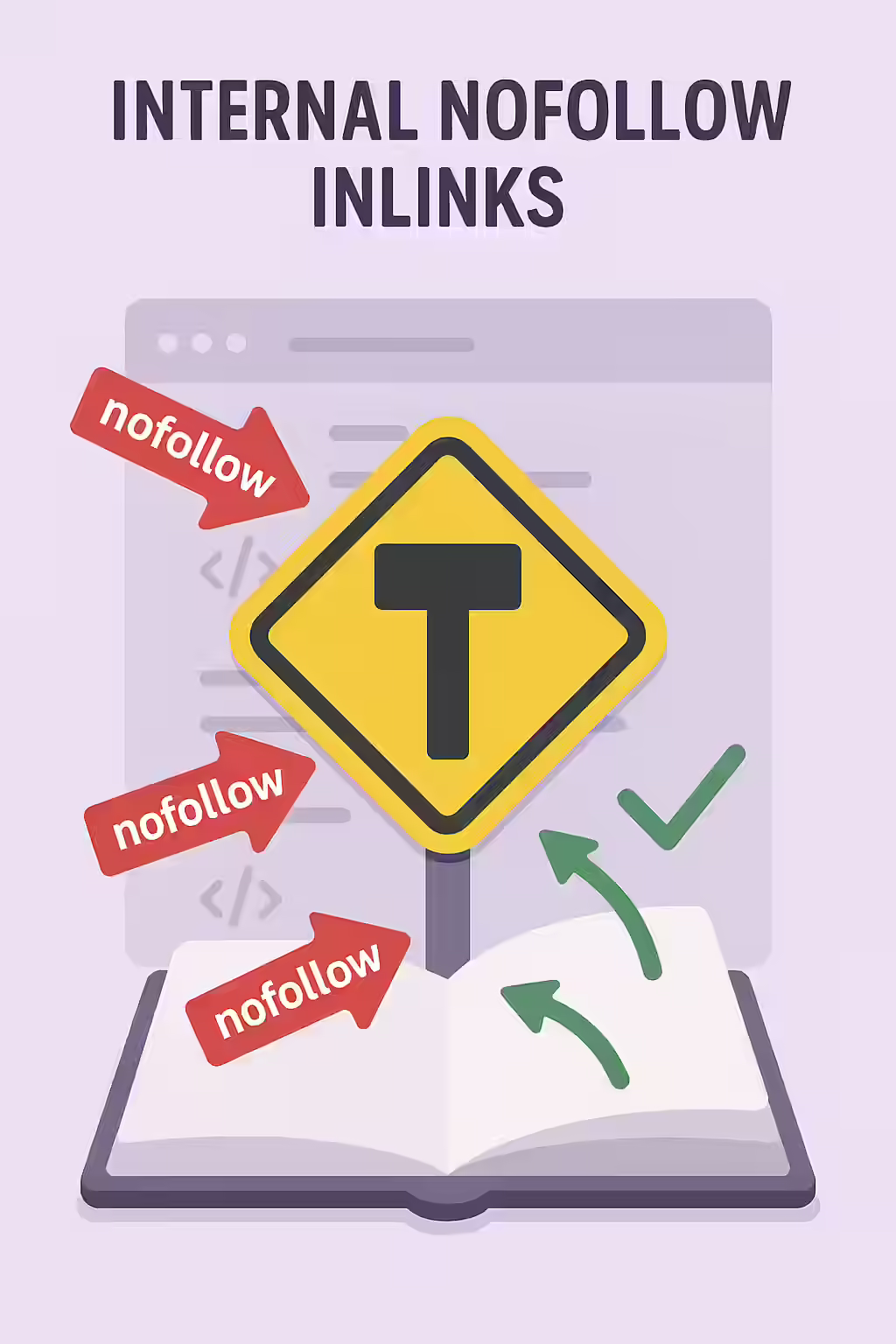The Dead End: A Guide to Pages with Only Nofollow Inlinks 1 An illustration of a dead end sign on a link path, symbolizing a page that only receives nofollow inlinks.