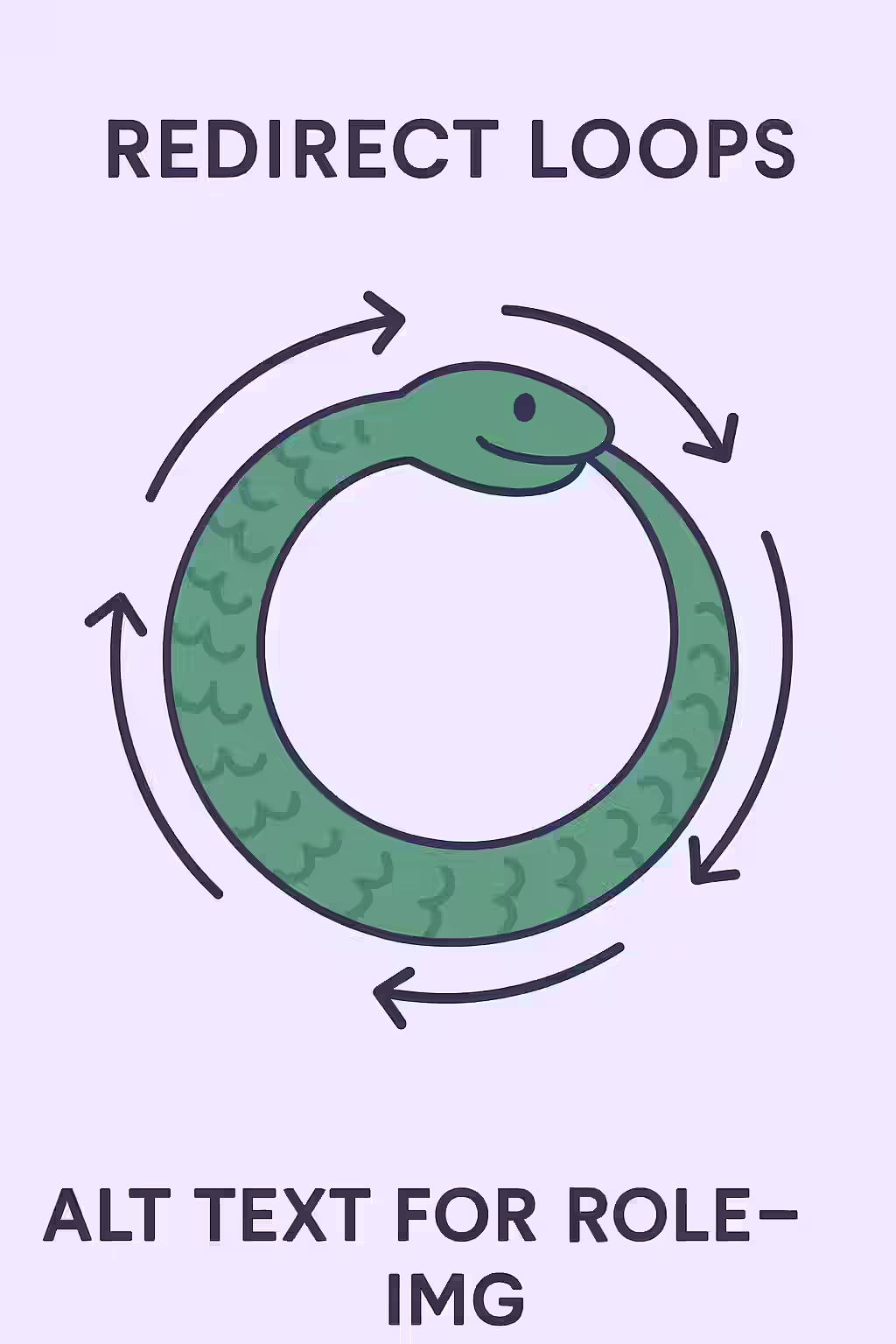 The Infinite Loop: A Guide to Fixing Internal Redirect Loops 1 An illustration of a snake eating its own tail, symbolizing an infinite redirect loop.