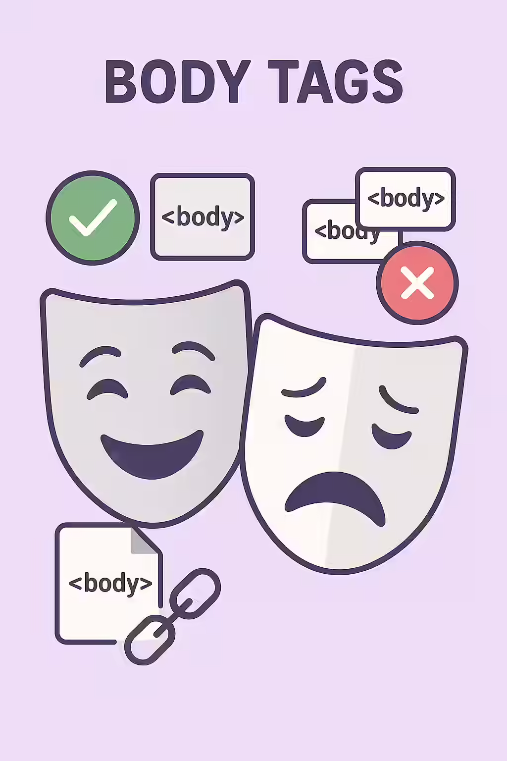 The Broken Blueprint: A Guide to Fixing Multiple <body> Tags 1 An illustration of a webpage with two conflicting body sections, symbolizing the error of multiple body tags.