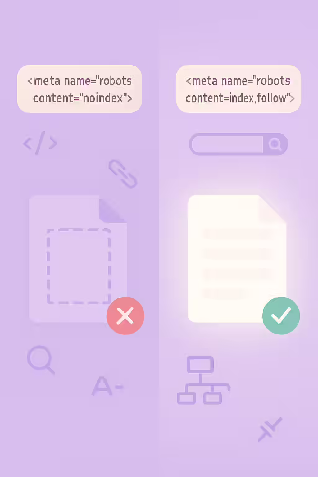 The Disappearing Directive: When JavaScript Removes 'noindex' 1 An illustration of a disappearing 'noindex' sign, symbolizing the conflict between raw and rendered HTML.