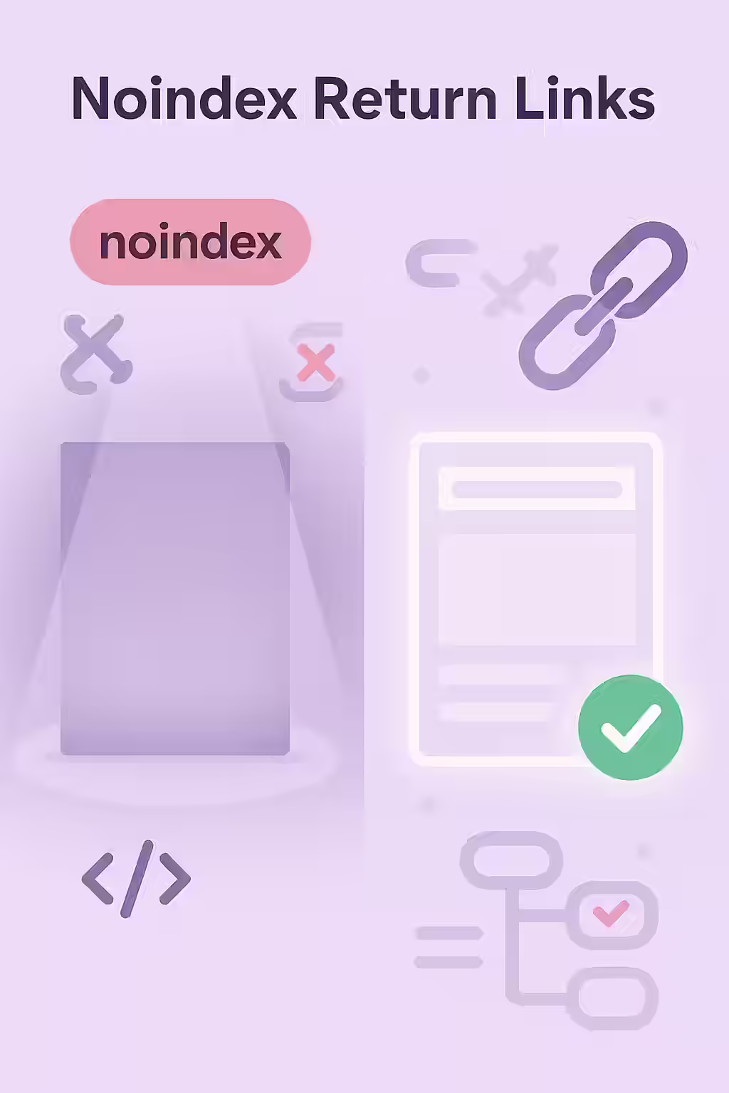 The Conflicting Signal: Hreflang Links to a Noindexed Page 1 An illustration of a signpost pointing to a 'noindex' page, symbolizing a conflicting SEO signal.