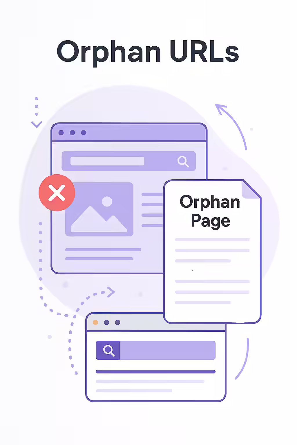 The Lost Pages: A Guide to Finding and Fixing Orphan URLs 1 An illustration of a lost and lonely page, symbolizing an orphan URL.