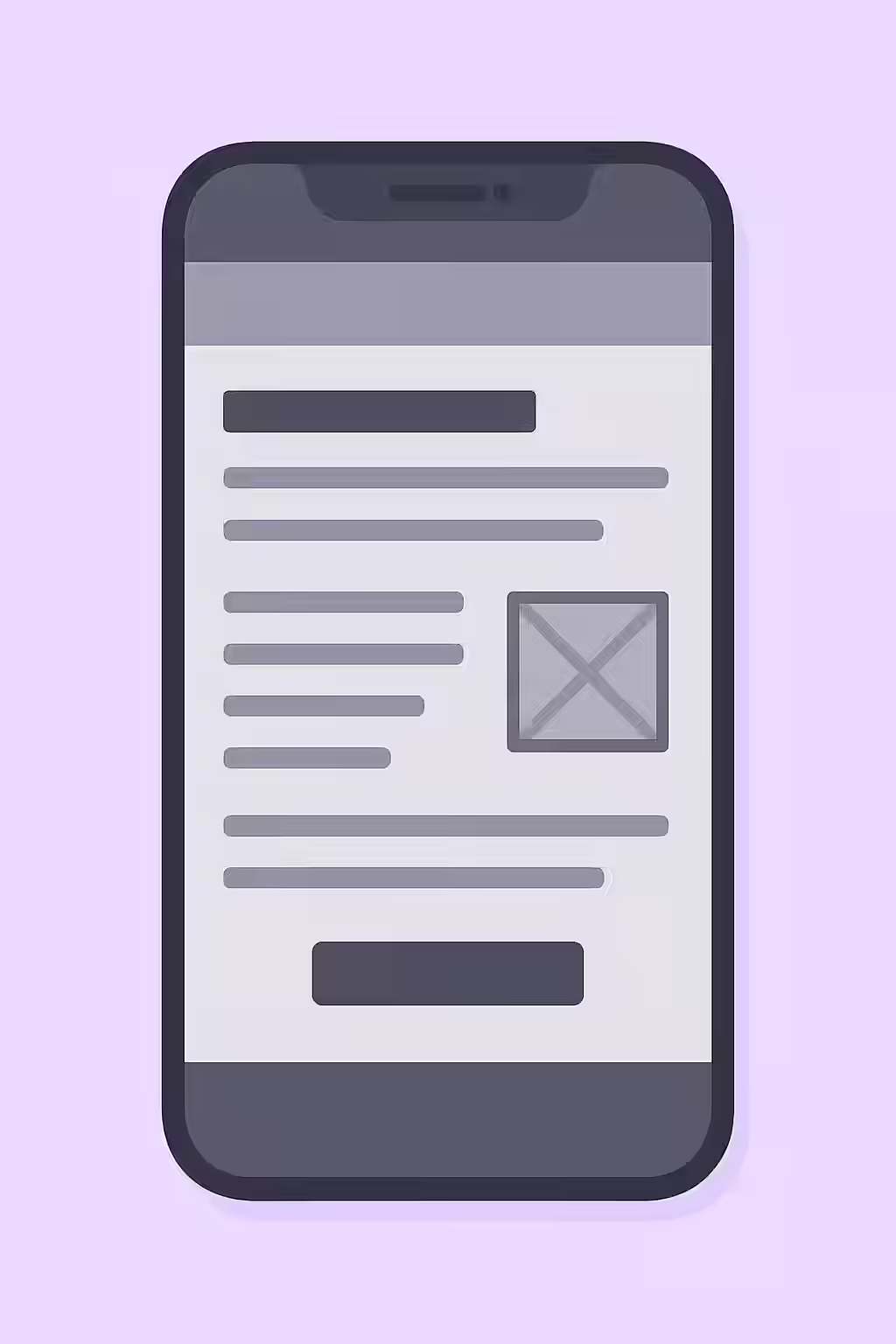The Unfriendly Page: A Guide to Mobile-Friendly Design 1 An illustration of a phone with a website that is not mobile-friendly, symbolizing the importance of fixing this issue.