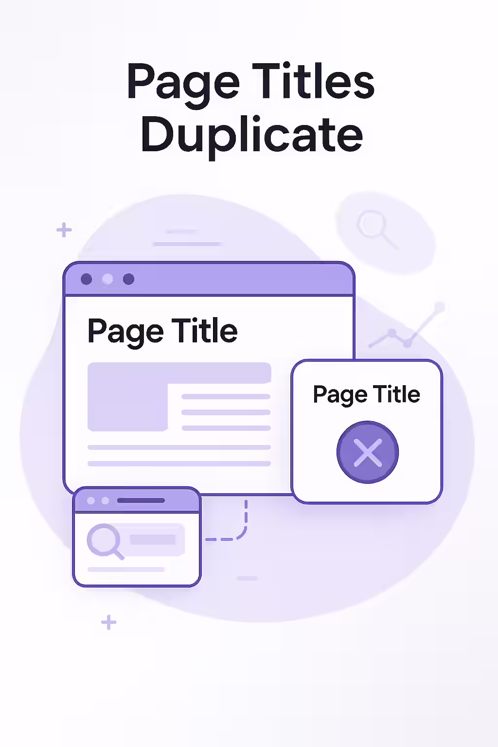 Seeing Double: Why Duplicate Page Titles Are an SEO Red Flag 1 An illustration showing two identical books on a shelf, representing duplicate page titles and the confusion they cause.