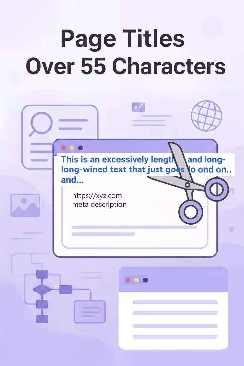 Page Titles Over 55 Characters: Stop the Truncation... 1 A visual representation of page title, surpassing 55 characters, showcasing its lengthy format.