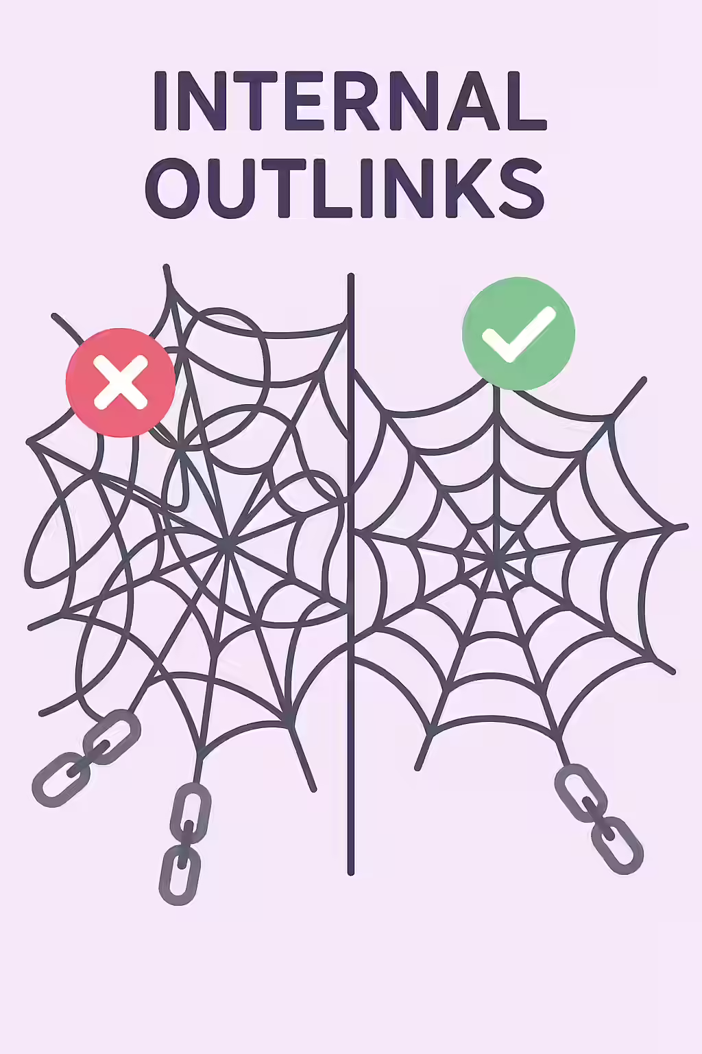 The Spiderweb: A Guide to Pages with High Internal Outlinks 1 An illustration of a spiderweb, symbolizing the importance of fixing pages with high internal outlinks.