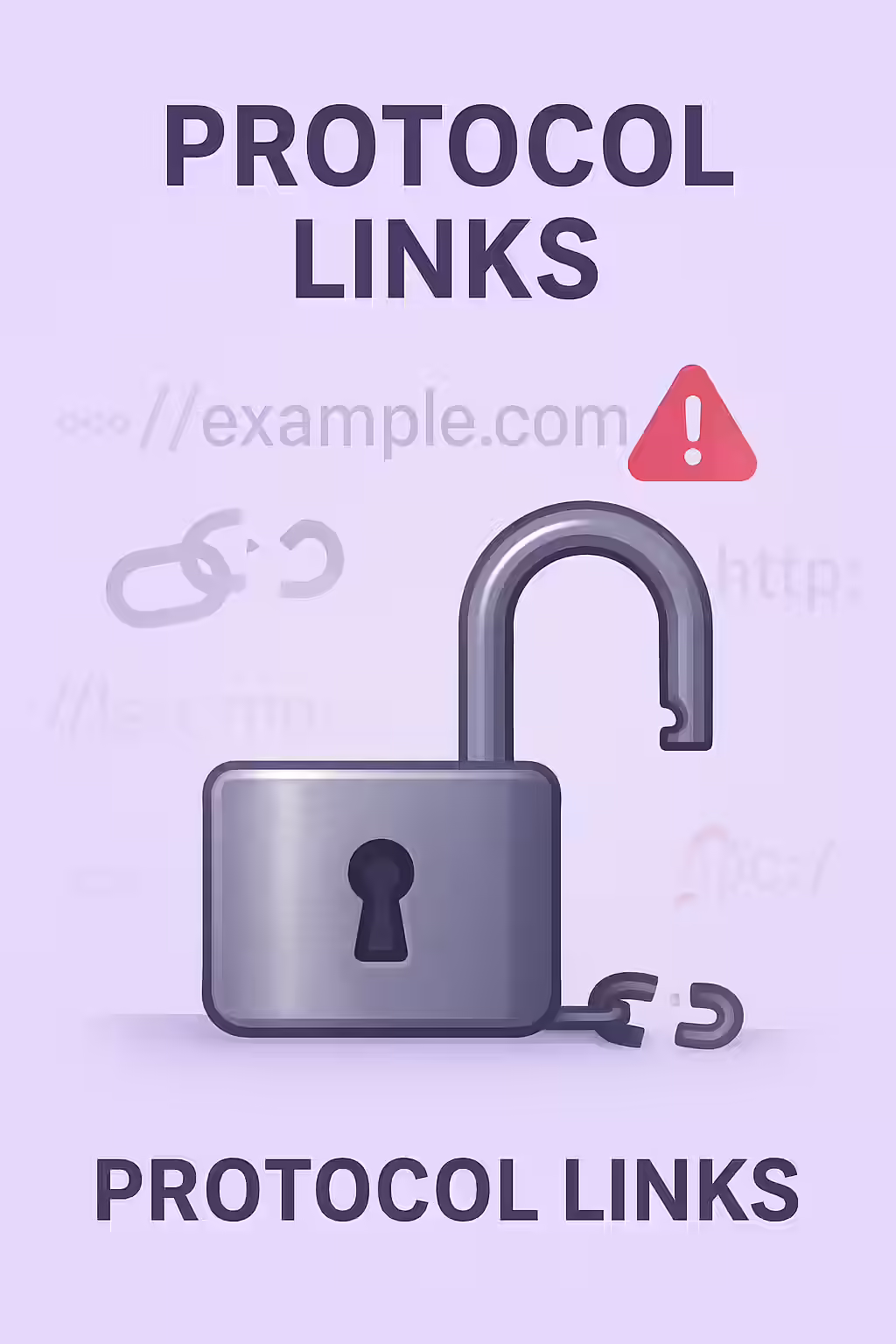 The Unsecure Page: A Guide to Protocol-Relative Resource Links 1 An illustration of an unlocked padlock, symbolizing the importance of fixing protocol-relative resource links.