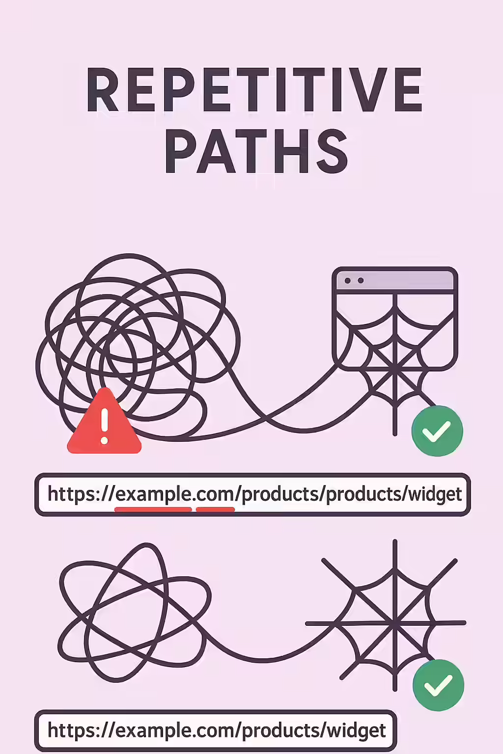 The Tangled Web: A Guide to Repetitive Paths in URLs 1 An illustration of a tangled web, symbolizing the importance of fixing repetitive paths in URLs.