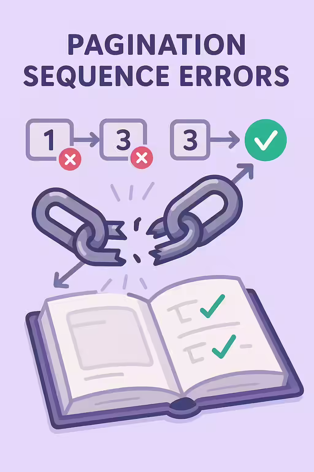 The Broken Chain: A Guide to Sequence Errors in Pagination 1 An illustration of a broken chain, symbolizing the importance of fixing sequence errors in pagination.