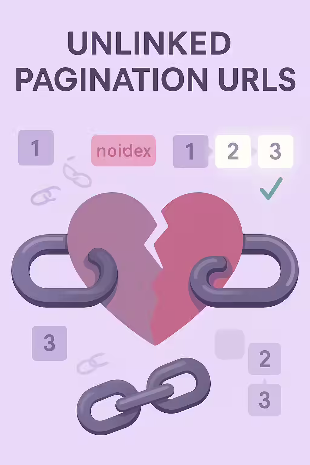 The Unclickable Page: A Guide to Unlinked Pagination URLs 1 An illustration of a broken link, symbolizing the importance of fixing unlinked pagination URLs.