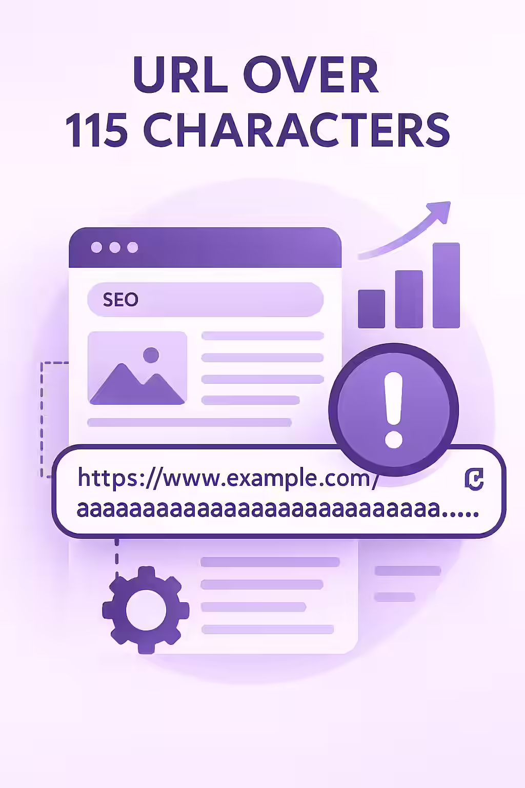 The Art of the Short URL: Why Length Matters for SEO 1 A very long and winding road sign pointing to a URL that is over 115 characters long, symbolizing a confusing path for users.