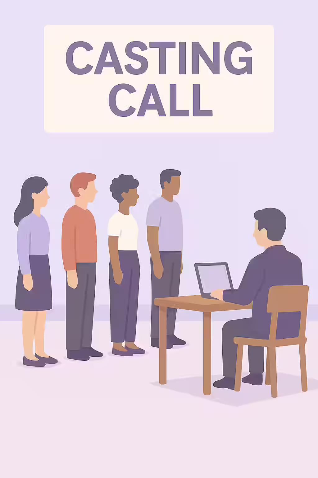 An illustration of a casting call, symbolizing the importance of assigning the right ARIA roles.