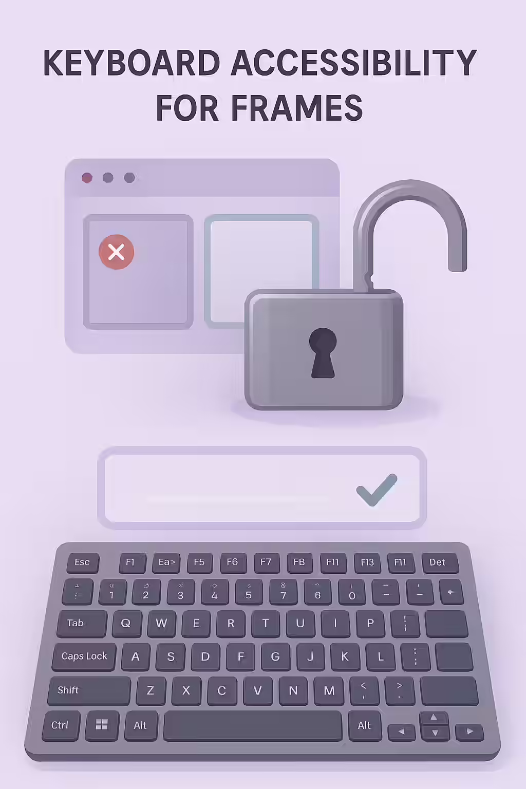 The Invisible Wall: A Guide to tabindex="-1" on Frames 1 An illustration of a keyboard, symbolizing the importance of keyboard accessibility for frames.