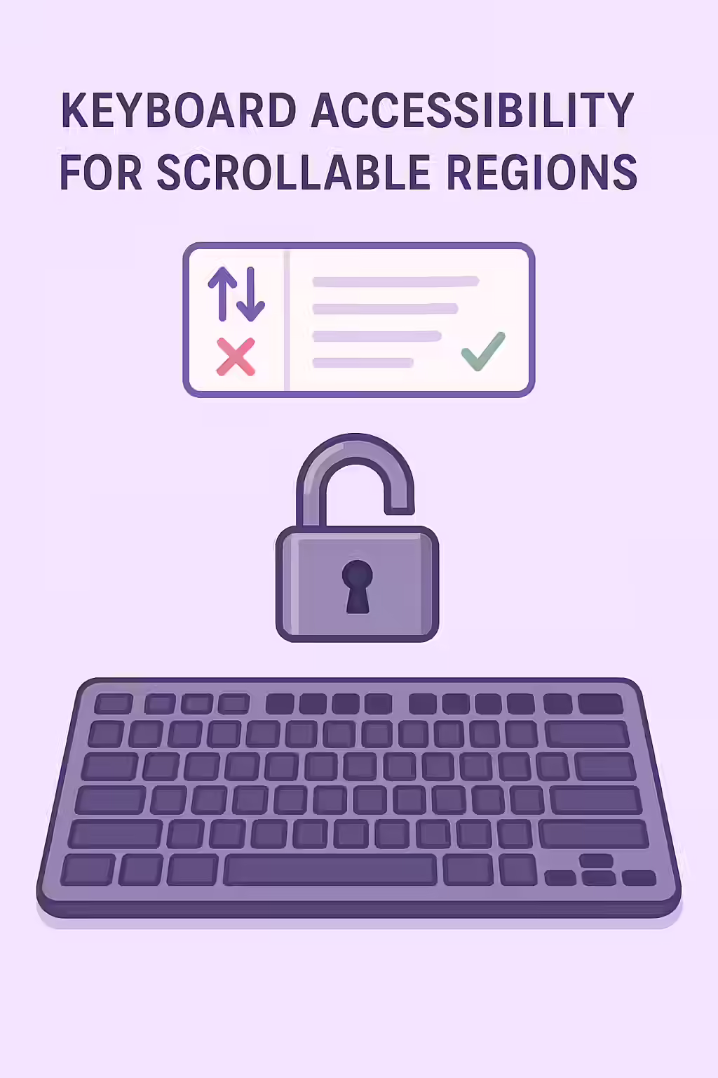 The Unseen Scroll: A Guide to Keyboard Access for Scrollable Regions 1 An illustration of a keyboard, symbolizing the importance of keyboard accessibility for scrollable regions.